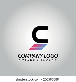 Diseño de arte con logotipo C
