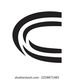 C logo black icon template
