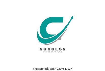C logo business for branding company. arrow template vector illustration for your brand.
