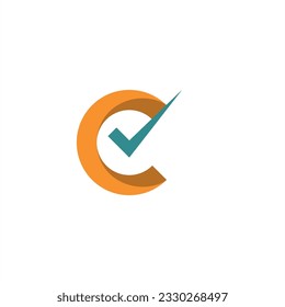 C logo checklist vector editableorang color can be change
