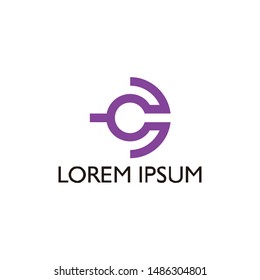 C logo, circle shape, with modern style