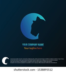 The C logo is a collaboration form of a tiger in the middle with a gradient, vector color.