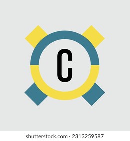 C logo Diseño de vectores coloridos. Concepto de icono. Resumen moderno