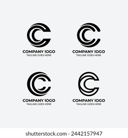 Colección de plantillas de conceptos creativos de C logo