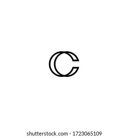 C logo design concept, icon logo, template