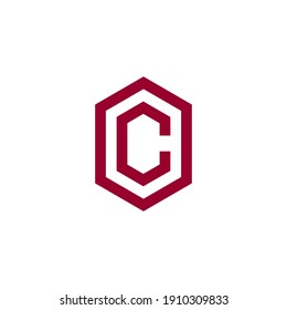 C logo design with hexagon