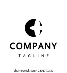 C Logo Design isolated on White Background