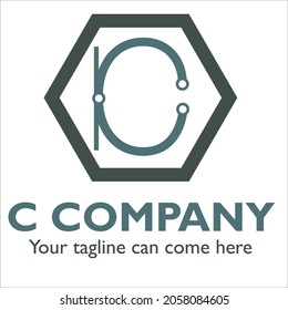 C logo design on Art and Design theme