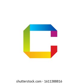 C logo design simple modern template
