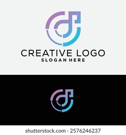c logo design symbol vector abstract monogram initial letter