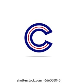 c logo design template vector illustration