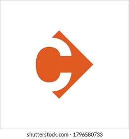Signo vectorial de diseño de logotipo C