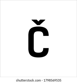 Signo vectorial de diseño de logotipo C