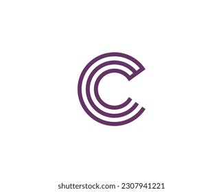 C Logo design vector template