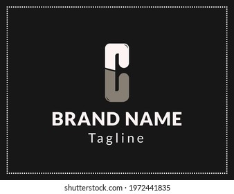 C Logo With Elegant curved line, C Letter Design Vector Illustration Modern Monogram Icon, Beautiful Logotype design for luxury company branding, identity design in Black and off white.