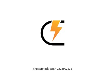 C logo energy vector for identity company. initial letter volt template vector illustration for your brand.