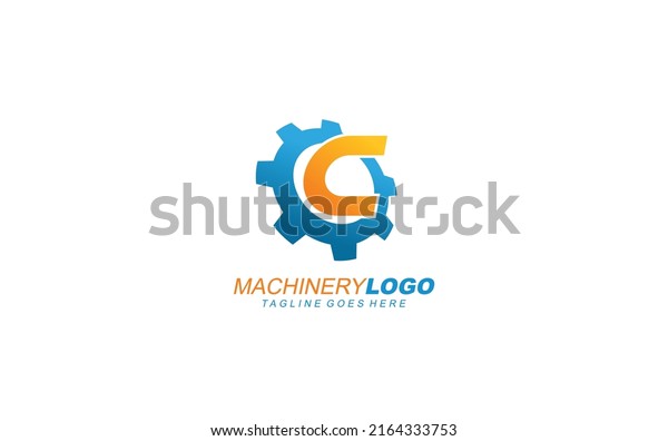 C logo gear for identity. industrial template\
vector illustration for your\
brand.
