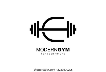 C logo gym vector for identity company. initial letter fitness template vector illustration for your brand.