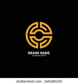 C logo icon design template elements