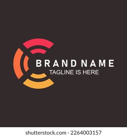 C logo icon design template elements - vector sign