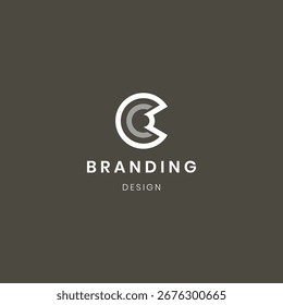 Ícone do logotipo C modelo do vetor de design 
