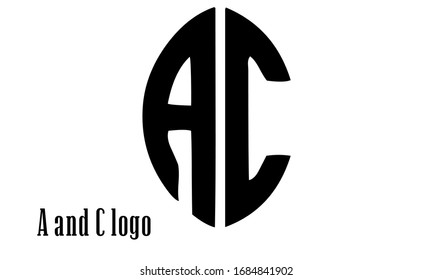 a c logo initial template in the rounded or oval shape design