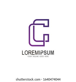 C logo , Letter c logo with line design vector