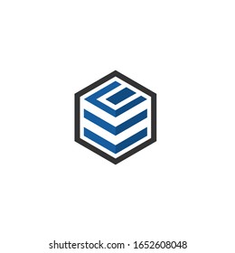C Plantilla de diseño moderno monograma de logotipo