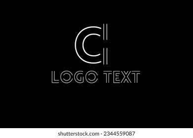 C Logo on Black Background