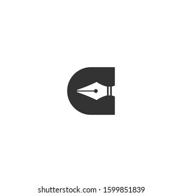 c logo with pen icon