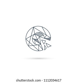 c logo template gem stone texture vector illustration download