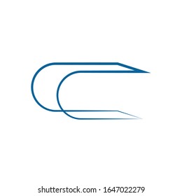 C Carácter de símbolo vectorial de plantilla de logotipo