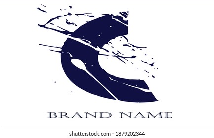 C-Logo und Vektorgrafik für jede Marke mit klassisch blauer Farbe