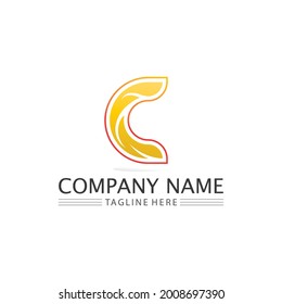 C logo for Vitamin and font C letter Identity and design business 