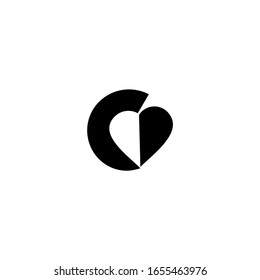 C Love Letter Initial Logo Design