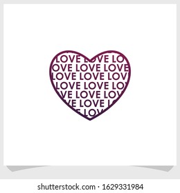 c, love text design vector