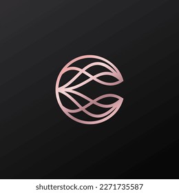 c luxury minimalist monoline logo design