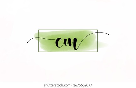 Vector de plantilla de logotipo de escritura a mano inicial de C M CM. concepto de logotipo de firma
