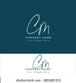 C M CM Initial letter handwriting and signature logo. Beauty vector initial logo .Fashion, boutique, floral and botanical