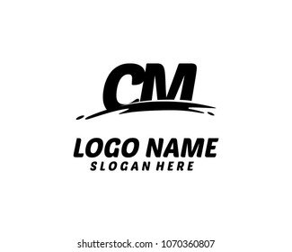 C M Initial logo