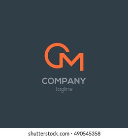 C & M Letter design logo vector