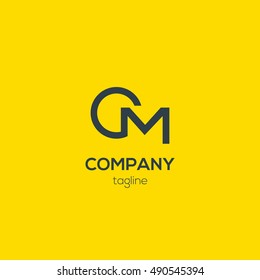 C & M Letter design logo vector