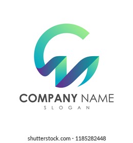 C and M logo, initial letter logo template