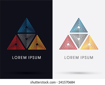 C M Y K Pyramid  logo, symbol, icon, graphic, vector .