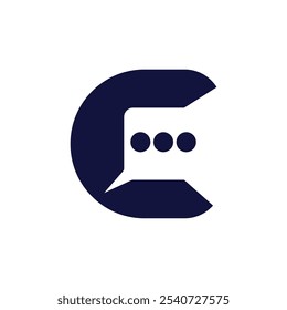 Ilustración de diseño de logotipo de chat de masaje C