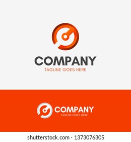 C Mechanic Logo template icon symbol orange with negative space of wrench