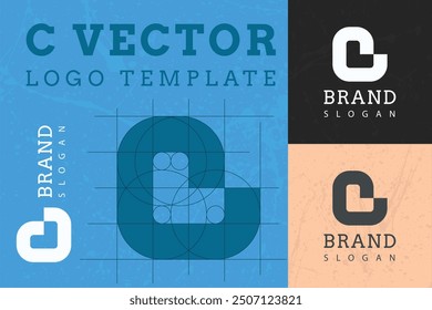 C Modern Logo Template. C Letter Abstract Logo, C Initial Creative Logo.