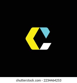 c modern tech logo design 