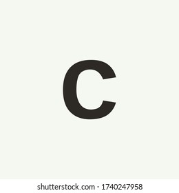 C monogram. Abstract letter C logo design. Filled creative symbol. Logo branding. Universal vector icon - Vector