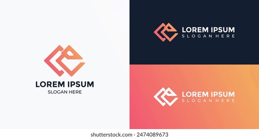 C Monograma Letra logo icono diseño
